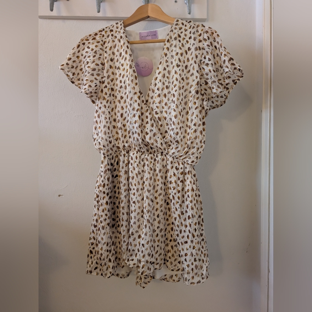 Leopard Print Women's Romper